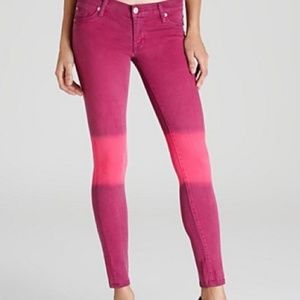Hudson Krista Tie Dyed Pink Skinny Jeans